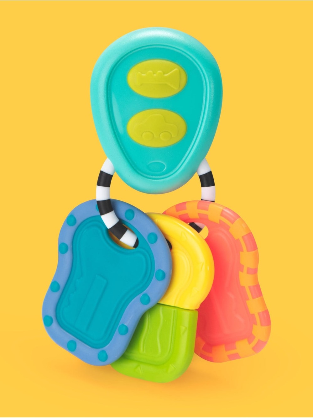 Sassy baby rattle with four colorful keys